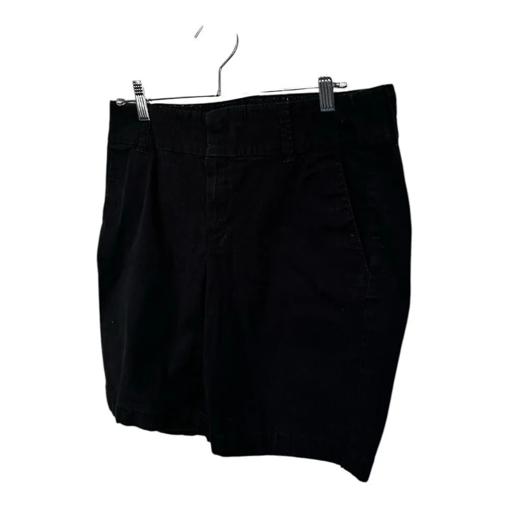 J Crew Black Cotton Elastane blend Chino shorts size 6